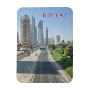 Ímã Estrada do Dubai e edifícios veem imã de geladeira