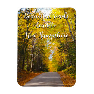 Ímã Estrada do outono em New Hampshire 2 Magnet