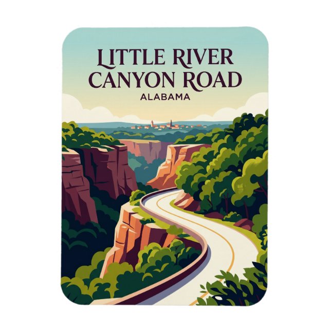 Ímã Estrada Little River Canyon Alabama (Vertical)