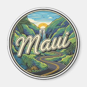 Imã Estrada Vintage para Hana Maui Havaí Viagens