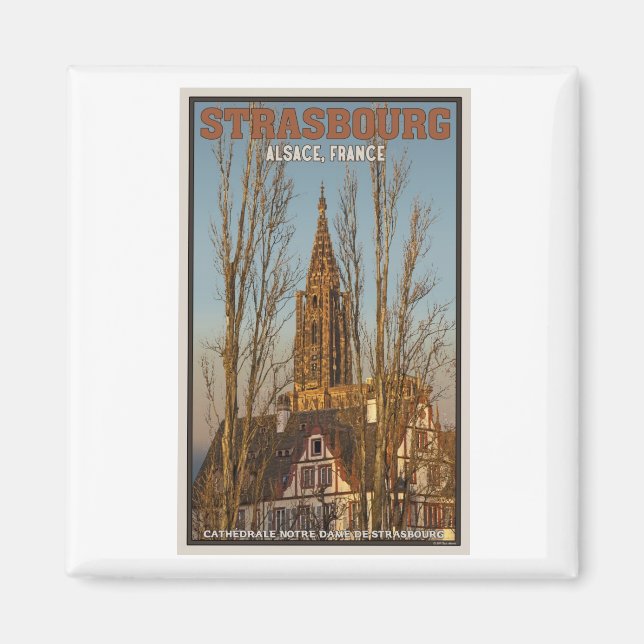 Imã Estrasburgo - Catedral e Árvores (Frente)