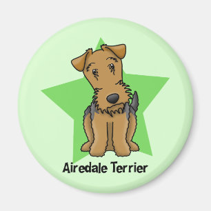 Imã Estrela Airedale Terrier de Kawaii