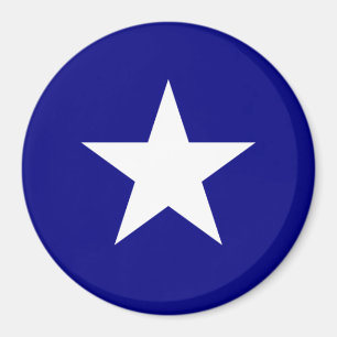 Imã Estrela Bonnie do branco da bandeira azul