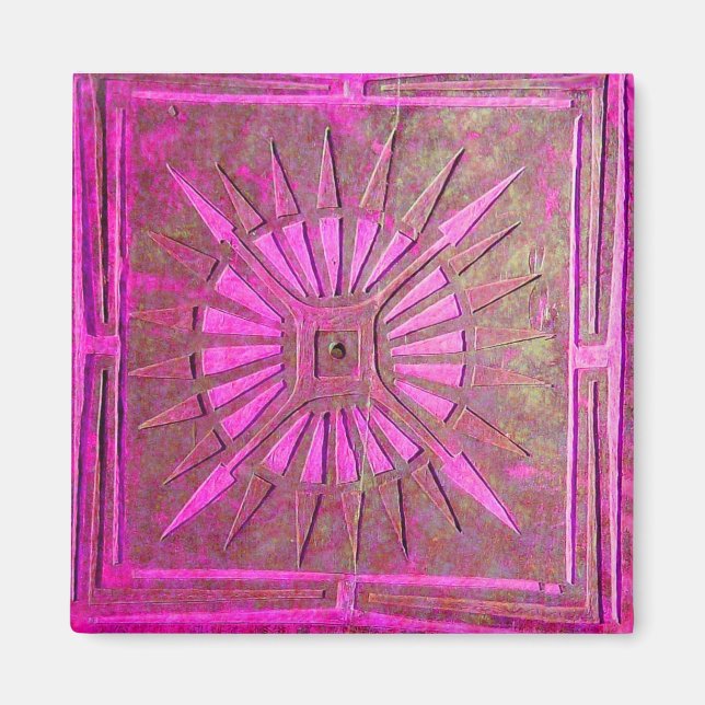 Imã ESTRELA DA MANHÃ, violeta rosa (Frente)