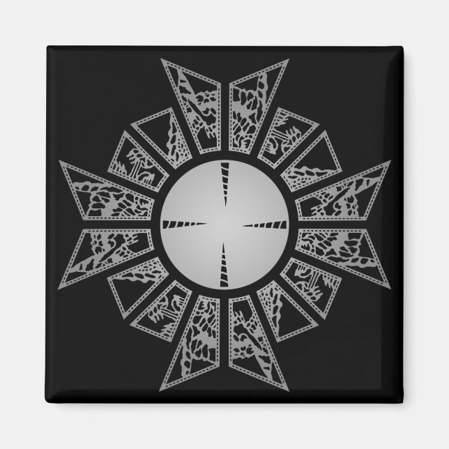 Imã Estrela de laço prata (Frente)