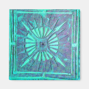 Imã ESTRELA DE MANHÃ, Verde Azul Turquase, Teal