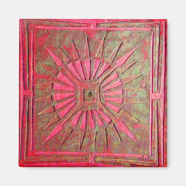 Imã ESTRELA DE MANHÃ, vermelha (Frente)