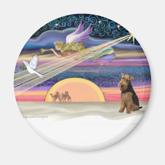 Imã Estrela de Natal - Welsh Terrier (Frente)
