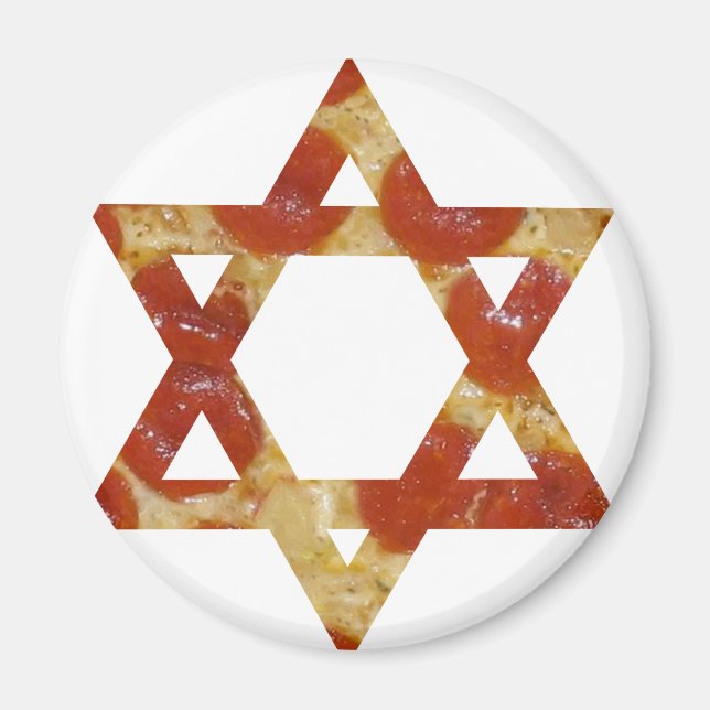 Imã estrela de pizza de david (Frente)
