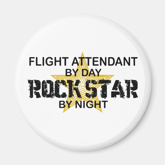 Imã Estrela de Rock Atendedor de Voo (Frente)