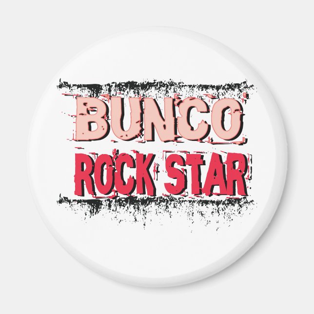 Imã estrela do rock bunco a rosa (Frente)