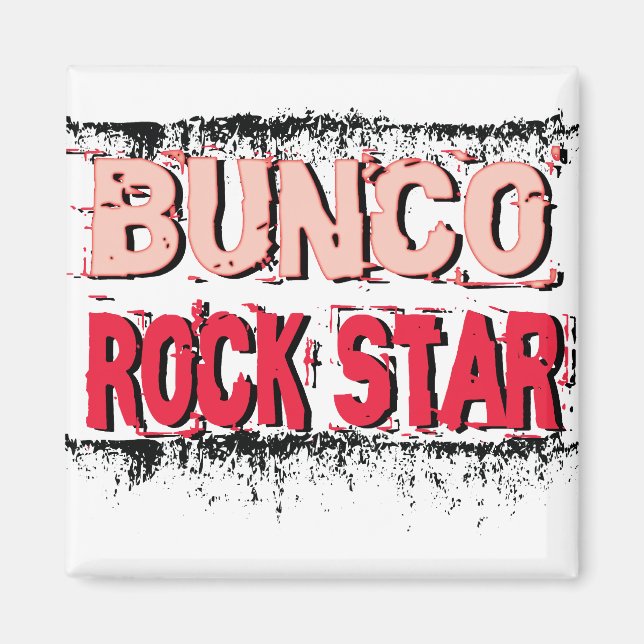 Imã estrela do rock bunco a rosa (Frente)