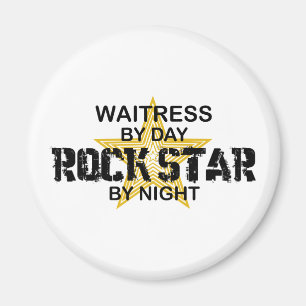 Imã Estrela do rock do garçonete em a noite