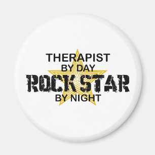 Imã Estrela do rock do terapeuta em a noite