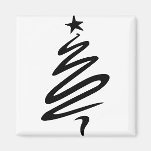 Imã Estrela Fir de Natal Estilizada Três Árvores