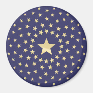 Imã Estrela grande de Ouro, com círculo de estrelas m