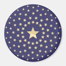 Imã Estrela Grande Ouro circular por estrelas menores