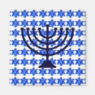 Imã Estrela Judia de Pintura Azul