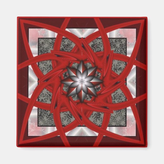 Imã Estrela Negra Vermelha 2 (Frente)