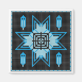 Imã Estrela Noturna e Penas de Azul.