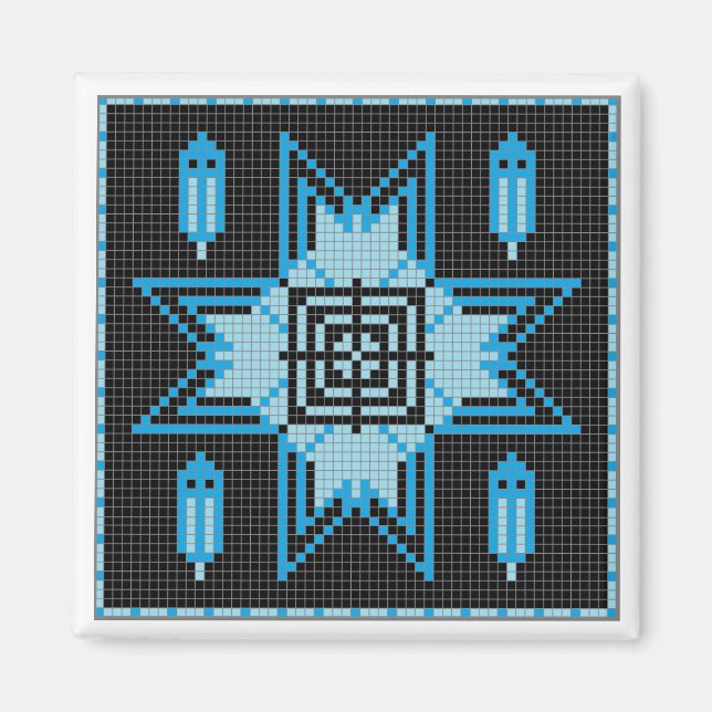 Imã Estrela Noturna e Penas de Azul. (Frente)