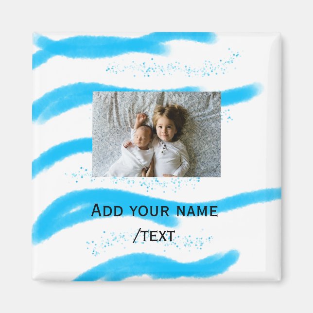 Imã estrela simples brilho brilhar adicionar foto text (Frente)