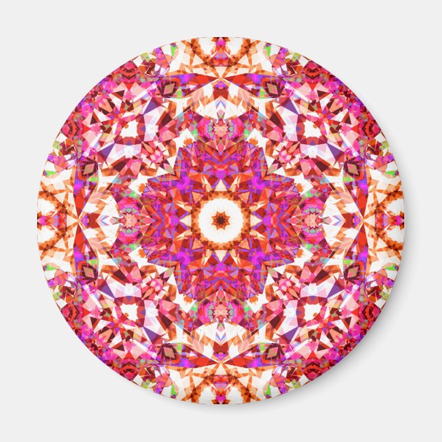 Imã Estrela Vermelha Rosa de Verão para Verão (Frente)