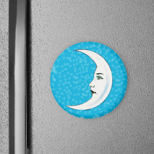 Imã Estrelas brancas crescentes do branco da cara de
