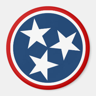 Imã Estrelas brancas da bandeira do Tennessee
