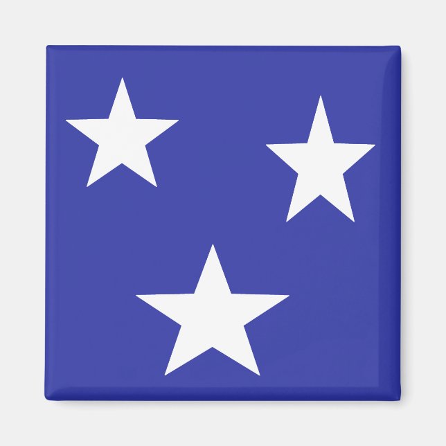 Imã Estrelas brancas em azul (Frente)