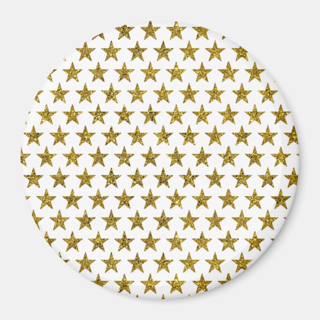 Imã Estrelas brilhantes douradas (Frente)