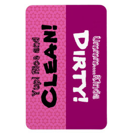 Ímã Estrelas cor-de-rosa, lava-louça suja limpa W1418