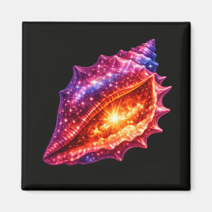 Imã estrelas de concha da galáxia cósmica design náuti