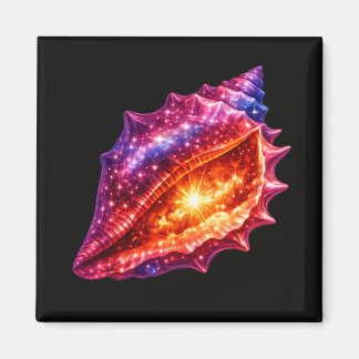 Imã estrelas de concha da galáxia cósmica design náuti