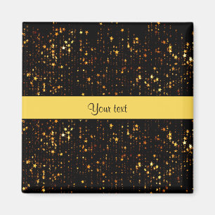 Imã Estrelas de Natal Douradas e brilhantes