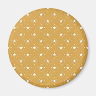 Imã Estrelas Decorativas em Fundo Dourado