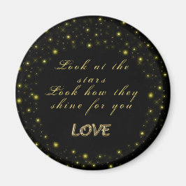 Imã Estrelas Douradas personalizadas e brilhantes a pr