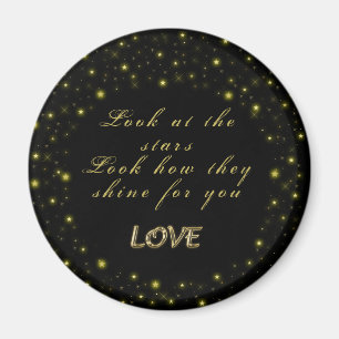 Imã Estrelas Douradas personalizadas e brilhantes a pr
