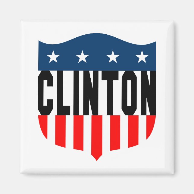 Imã estrelas e listras de pinhão da hillary (Frente)