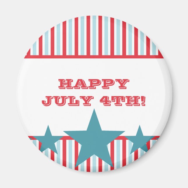 Imã Estrelas e Listras Negros (Frente)