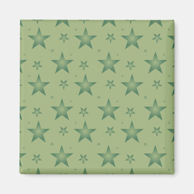 Imã Estrelas Elegante e Na moda em Verde Sage (Frente)