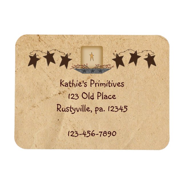 Ímã Estrelas enferrujadas E Magnetos Premium De Velas (Horizontal)