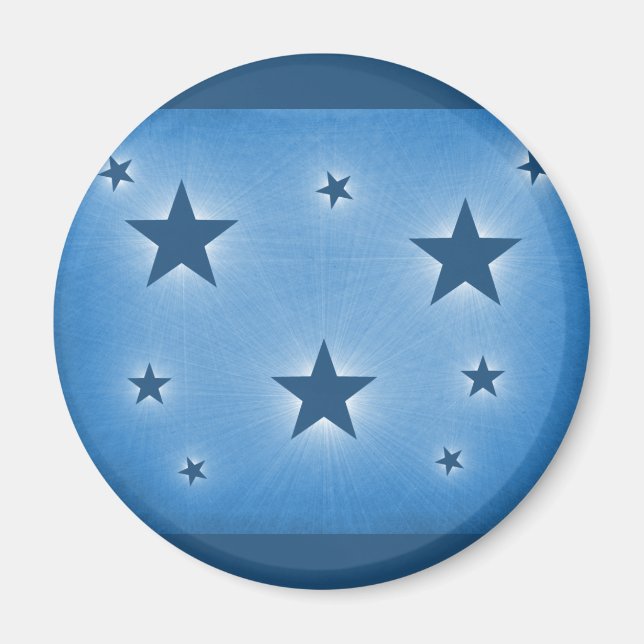 Imã Estrelas no Magnet do Céu Noturno, Azul (Frente)