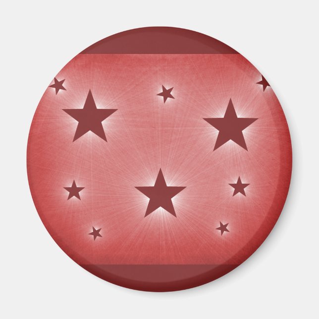 Imã Estrelas no Magnet do Céu Noturno, Vermelho Escuro (Frente)