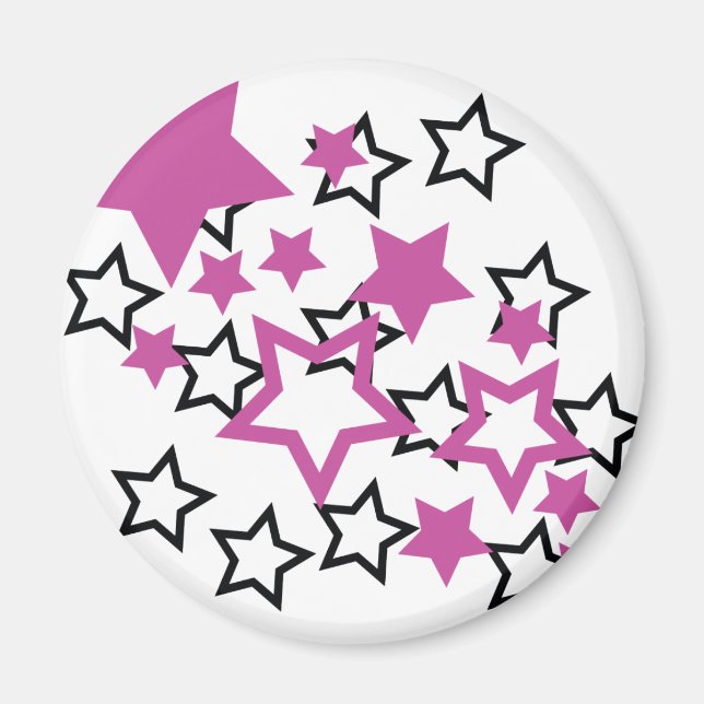 Imã estrelas pretas roxas (Frente)