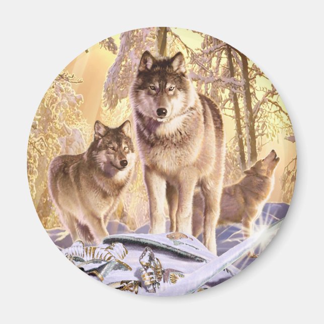 Imã "Estrelas sob neve" (Frente)