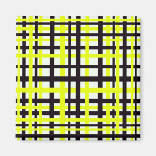 Imã Estrias de Intertravamento Amarelo Branco Preto