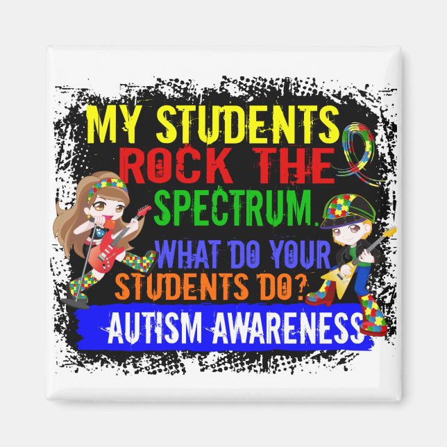 Imã Estudantes Agitam Autismo De Espectro (Frente)