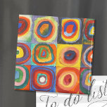 Imã Estudo de cor | Wassily Kandinsky<br><div class="desc">Pintura de arte intitulada Color Study,  quadrados com círculos concentrados (1913) pela artista russa Wassily Kandinsky. Arte original é um estudo de abstrato colorida feito com aquarela,  guache e lápis de cor no papel. 

Use as ferramentas de design para adicionar texto personalizado ou personalizar a imagem.</div>