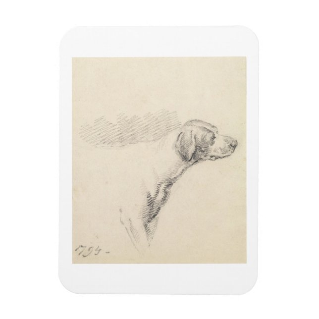 Ímã Estudo de Hound, 1794 (lápis no papel) (Vertical)